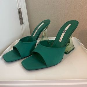 Emerald green Zara heels
